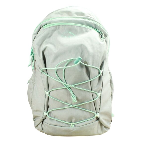 LL Bean Big Kids Comfort Carry Laptop Pack 30L School Trail Backpack Green Gray - Picture 1 of 12